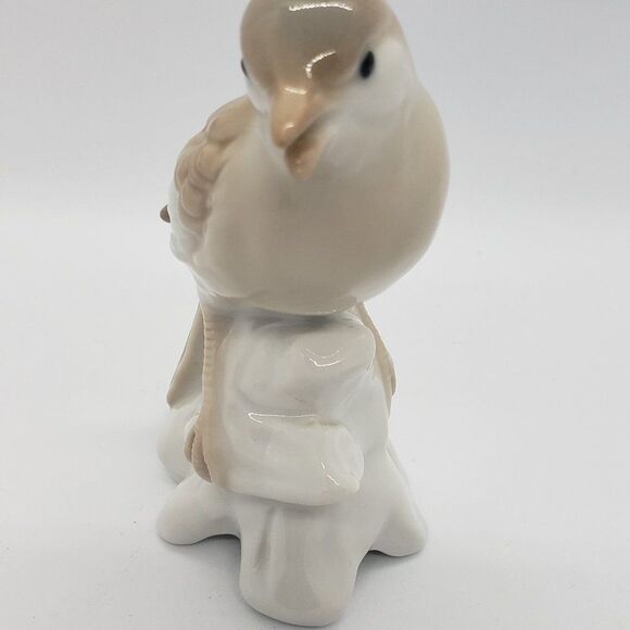 Otagiri Vintage Beige White Bird on Branch Porcelain Figurine - Picture 5 of 9